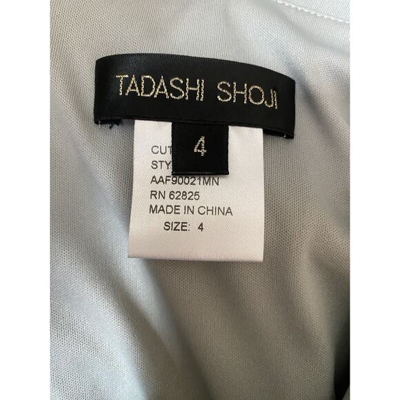 NWOT Tadashi Shoji Sheath Dress Gray Black Animal Cheetah Leo Print Cap … - Picture 6 of 6